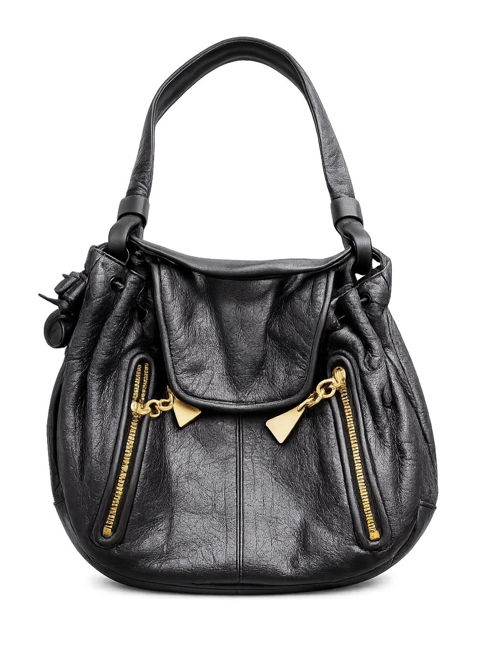 See By Chloe Black Leather Crossbody Bag with Gold Hardware